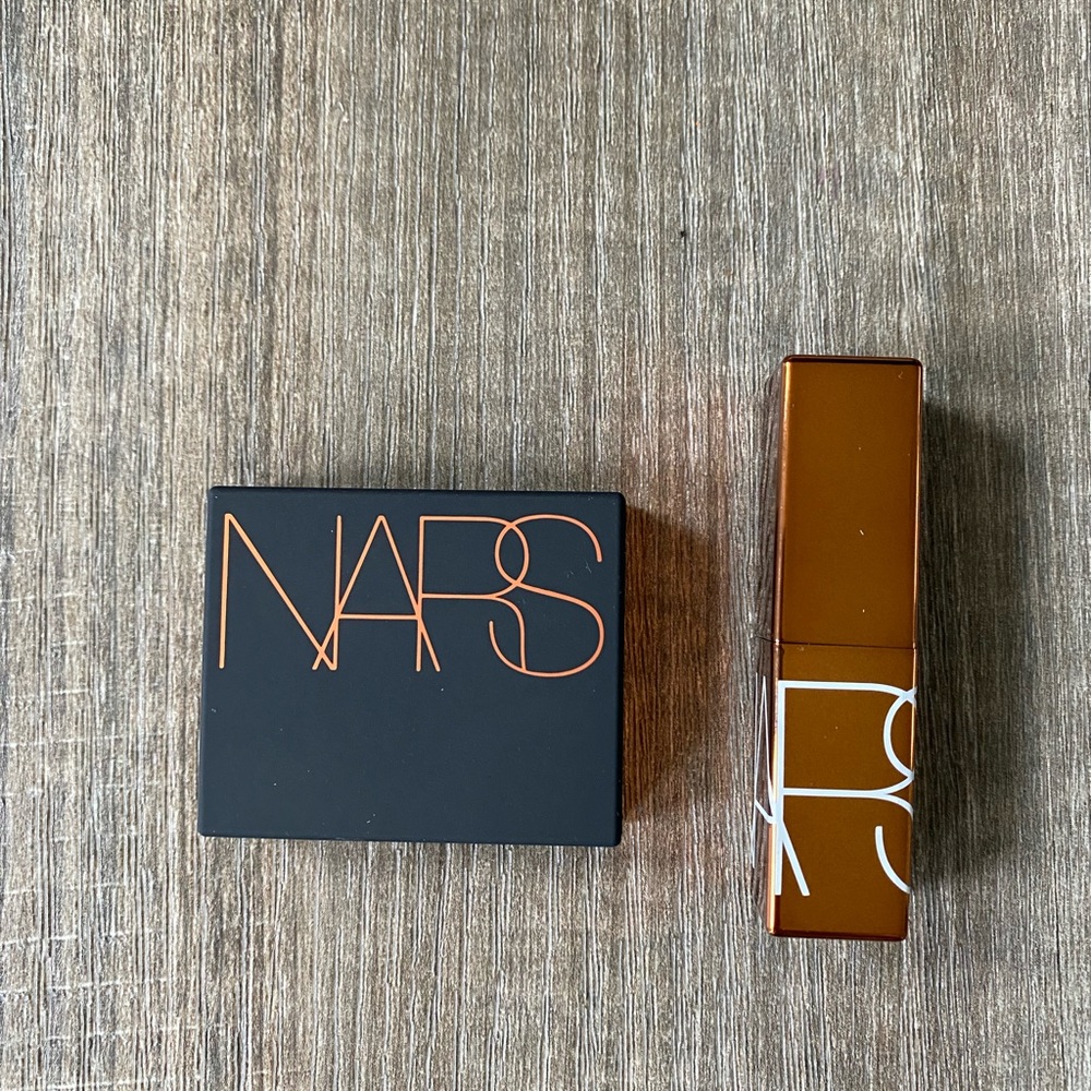 Nars cosmetics mini Bronzing powder and mini Afterglow lip balm in shade Laguna